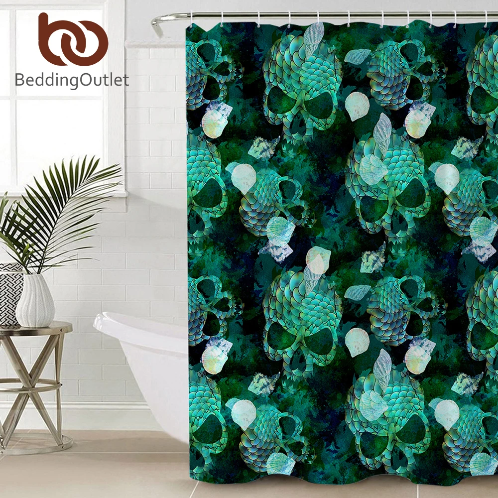 BeddingOutlet Skull Shower Curtain Green Squama Bathroom Marine Shell Waterproof Gothic Bath Curtain With Hooks rideau de douche
BeddingOutlet Skull Shower Curtain Green Squama Bathroom Marine Shell Waterproof Gothic Bath Curtain With Hooks rideau de douche