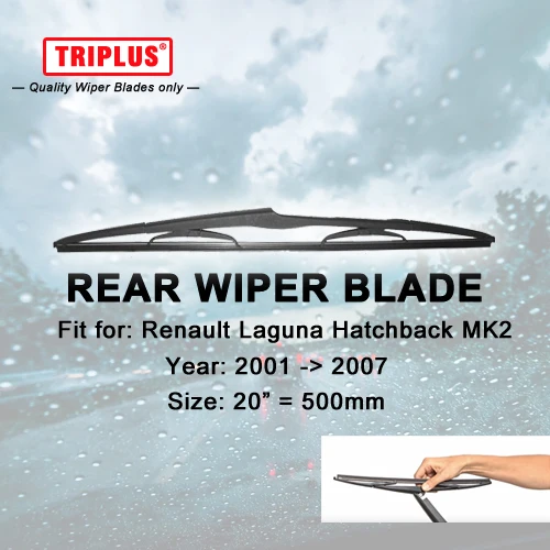 Rear Wiper Blade for Renault Laguna 2 Hatchback (2001-2007) 1pc 20" 500mm,Car Rear Windscreen Wipers,for Back Windshield Blades
Rear Wiper Blade for Renault Laguna 2 Hatchback (2001-2007) 1pc 20" 500mm,Car Rear Windscreen Wipers,for Back Windshield Blades