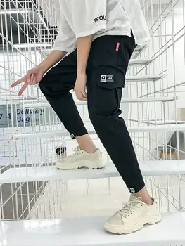 Cargo pants spring/summer 2019, men's lace-up, Japanese lace-up feet, loose-fitting signature pants
Cargo pants spring/summer 2019, men's lace-up, Japanese lace-up feet, loose-fitting signature pants