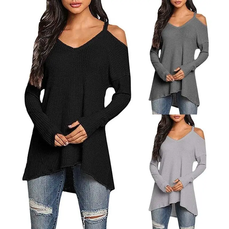 New Fashion Casual Knitted Sweaters Loose Long Sleeve Sweater Womens V-neck Knitwear Pullover Jumper Sweaters Tops Black Gray
New Fashion Casual Knitted Sweaters Loose Long Sleeve Sweater Womens V-neck Knitwear Pullover Jumper Sweaters Tops Black Gray