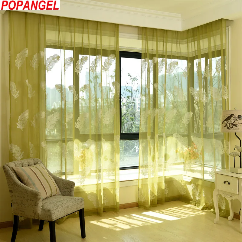 Popangel New Design Single Piece Feather Embroidery High Transparent Living room Window Voile Curtains Bathroom white sheer
Popangel New Design Single Piece Feather Embroidery High Transparent Living room Window Voile Curtains Bathroom white sheer