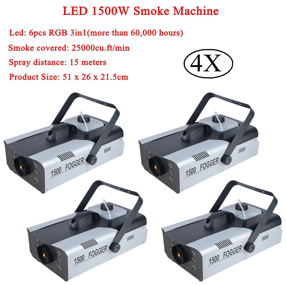 4XLot LED 1500W RGB 3IN1 Smoke Machine Remote Control Fog Machine Dj Effect For Party Wedding Christmas Stage LED Fogger Disco
4XLot LED 1500W RGB 3IN1 Smoke Machine Remote Control Fog Machine Dj Effect For Party Wedding Christmas Stage LED Fogger Disco