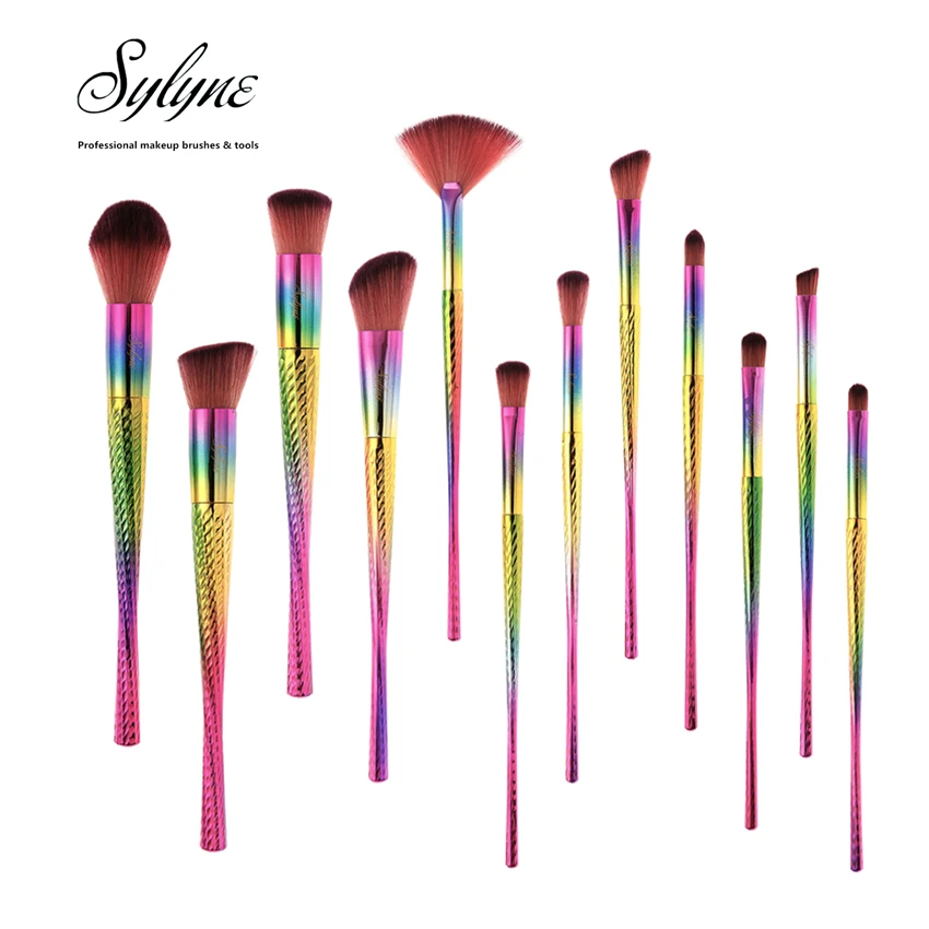 Sylyne makeup brush set 12pcs makeup brushes kit unicorn rainbow complete face & eye make up brushes tools.
Sylyne makeup brush set 12pcs makeup brushes kit unicorn rainbow complete face & eye make up brushes tools.