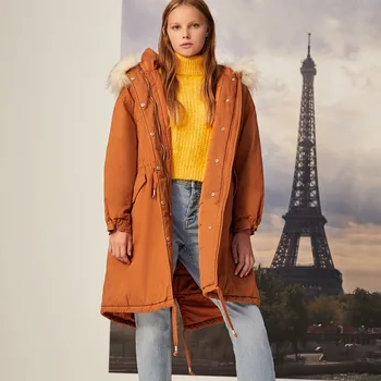 2019 New fashion Tooling down Cotton Hooded jacket Winter Women Fur Collar Casual loose irregular Thick Warm Long coat cc596
2019 New fashion Tooling down Cotton Hooded jacket Winter Women Fur Collar Casual loose irregular Thick Warm Long coat cc596