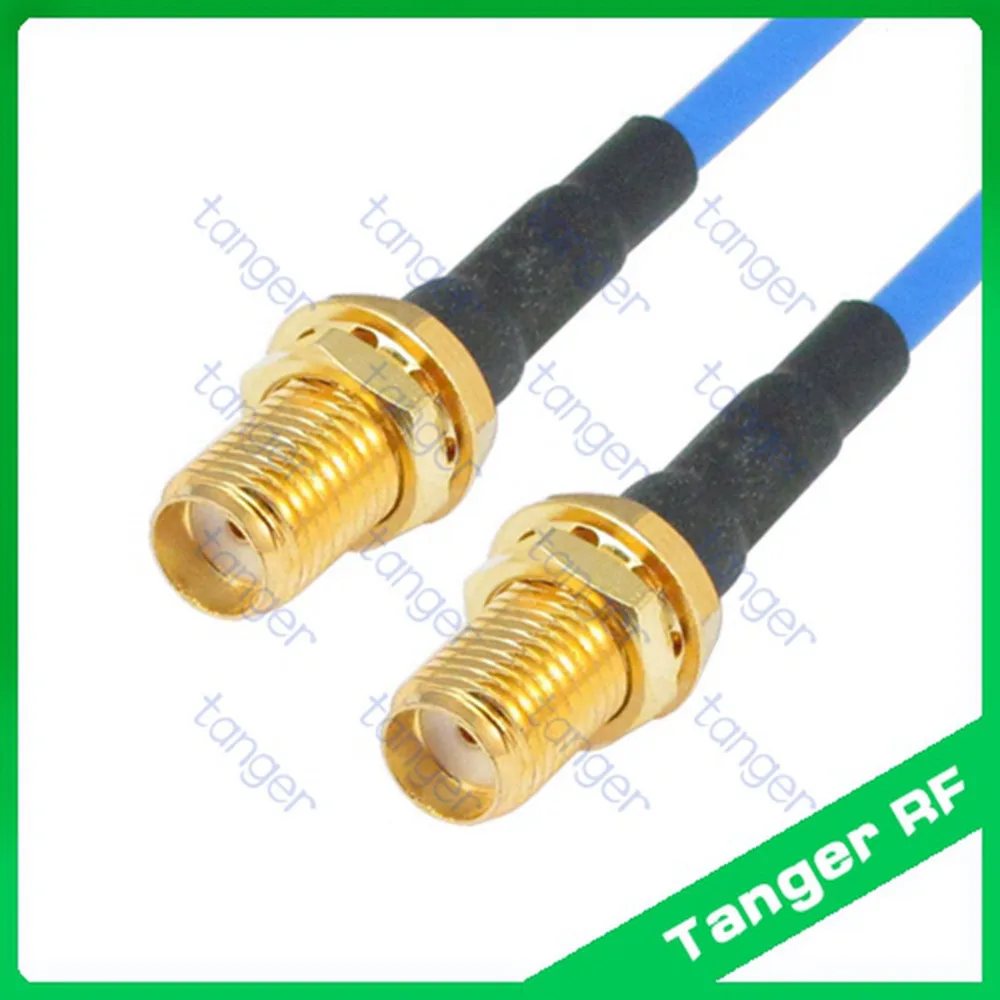 Tanger SMA female to female jack straight connector with 20in 50cm RG405 RG086 Blue Coaxial Jumper Semi Flex cable Low Loss Coax 
Tanger SMA female to female jack straight connector with 20in 50cm RG405 RG086 Blue Coaxial Jumper Semi Flex cable Low Loss Coax