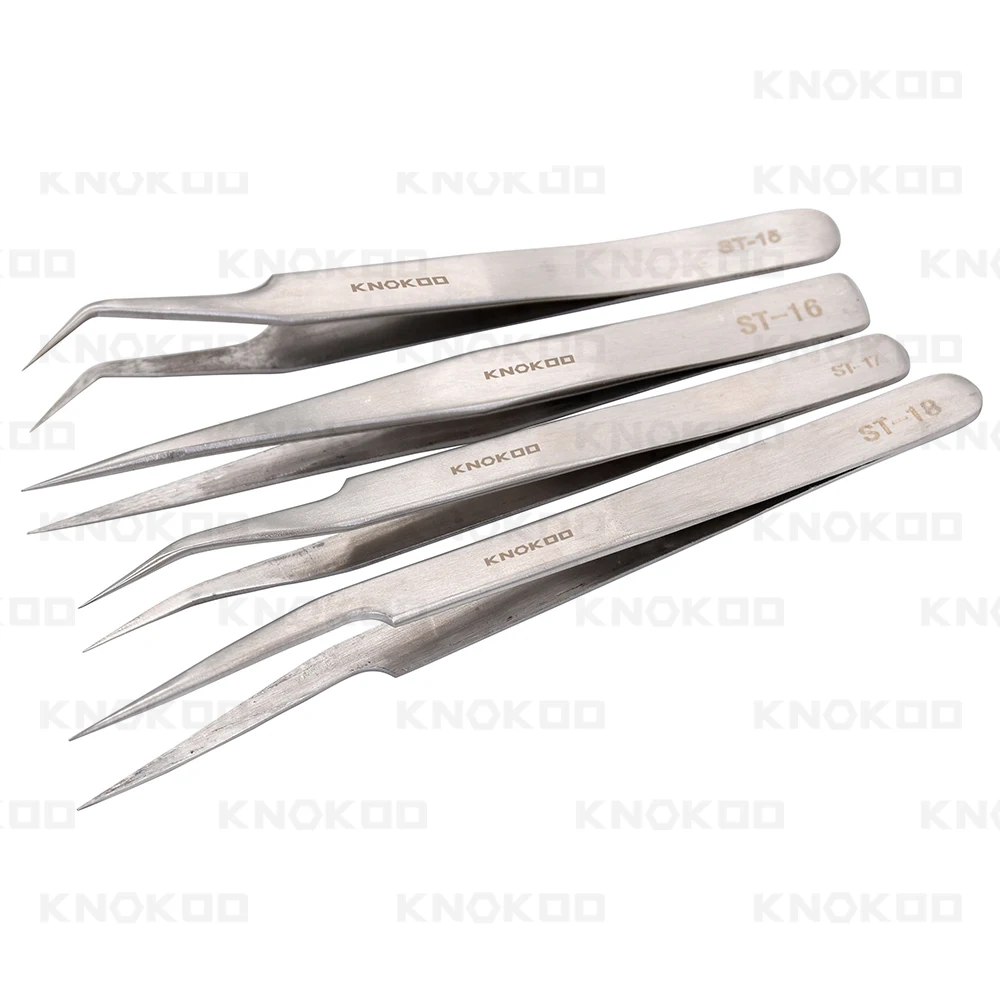 10PCS Professional Stainless Steel Tweezers ST Series ST-15 ST-16 ST-17 ST-18 For Electronic Components Repair
10PCS Professional Stainless Steel Tweezers ST Series ST-15 ST-16 ST-17 ST-18 For Electronic Components Repair