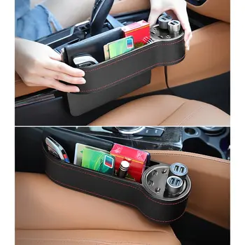 Car Seat Organizer Seat Side Pocket Organizer New Storage Box Seat Filler Catcher with 2 USB Chargers and 2 Lighters
Car Seat Organizer Seat Side Pocket Organizer New Storage Box Seat Filler Catcher with 2 USB Chargers and 2 Lighters