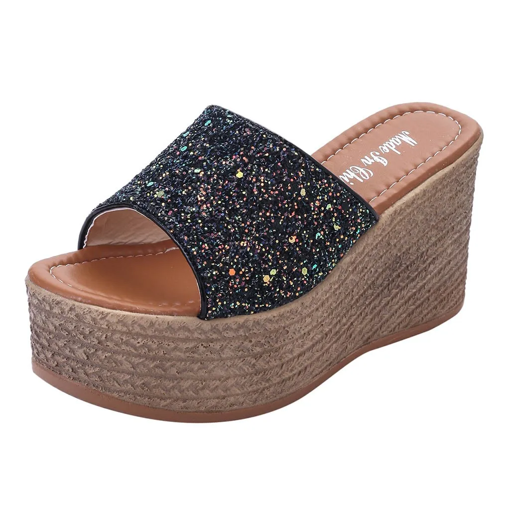 Summer Women Shoes 2018 Fashion Wedge Shoes Sequins Sandals Casual Platform Sandals Peep Toe Soft Comfortable Shoes
Summer Women Shoes 2018 Fashion Wedge Shoes Sequins Sandals Casual Platform Sandals Peep Toe Soft Comfortable Shoes