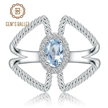 Gem's Ballet 0.6Ct Oval Natural Sky Blue Topaz Gemstone Wedding For Women Finger Rings 925 Sterling Silver Fashion Fine Jewelry 
Gem's Ballet 0.6Ct Oval Natural Sky Blue Topaz Gemstone Wedding For Women Finger Rings 925 Sterling Silver Fashion Fine Jewelry