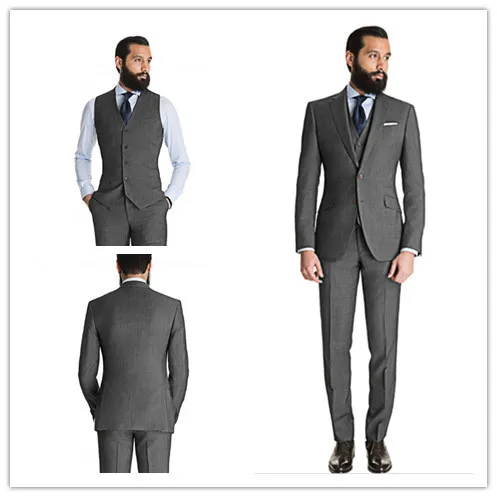 New Arriving Summer Style 100% wool classic dark grey 3pcs two button with notch lapel plus size wedding pant suits
New Arriving Summer Style 100% wool classic dark grey 3pcs two button with notch lapel plus size wedding pant suits