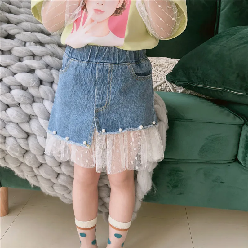 Spring Summer girls denim skirt baby mini skirt kids skirt children fashion skirt mesh pearl dot 2 to 7 yrs
Spring Summer girls denim skirt baby mini skirt kids skirt children fashion skirt mesh pearl dot 2 to 7 yrs