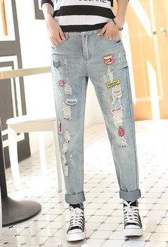 Ripped Boyfriend Jeans For Women 2016 Sale Peto Vaquero Mujer Femme Womens Vintage Embroidered Holes Denim Pants hole jean9673
Ripped Boyfriend Jeans For Women 2016 Sale Peto Vaquero Mujer Femme Womens Vintage Embroidered Holes Denim Pants hole jean9673