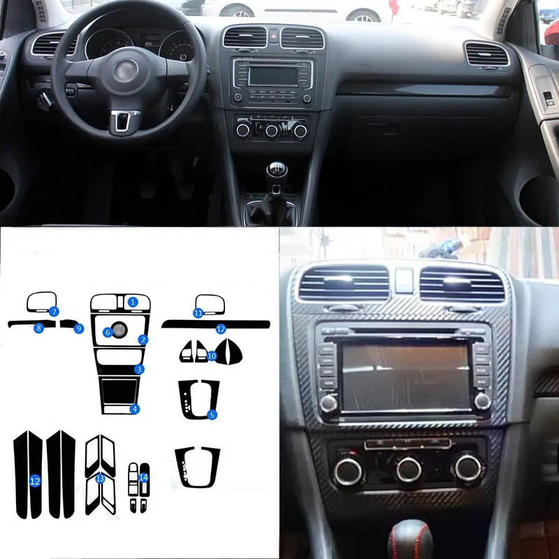 Car-Styling New 3D Carbon Fiber Car Interior Center Console Color Change Molding Sticker Decals For VW Golf 6
Car-Styling New 3D Carbon Fiber Car Interior Center Console Color Change Molding Sticker Decals For VW Golf 6