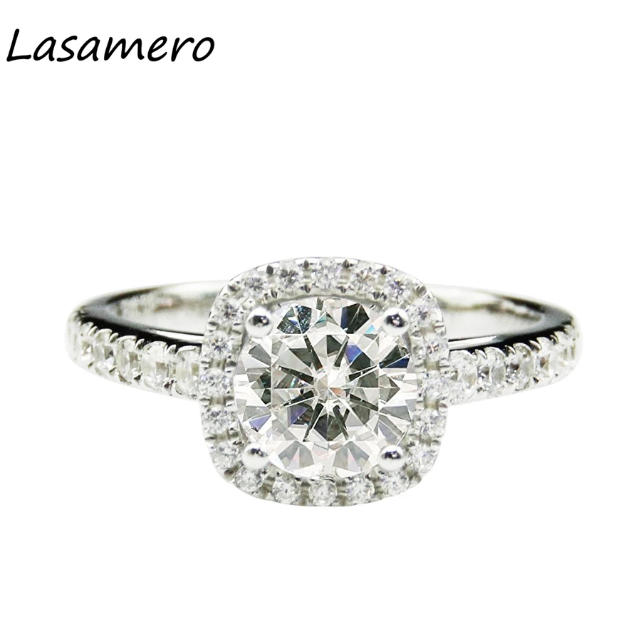 LASAMERO 7MM Luxury Round Cut Simulated Diamond Engagement Ring 925 Sterling Silver Halo Accents Romantic Promise Wedding Ring
LASAMERO 7MM Luxury Round Cut Simulated Diamond Engagement Ring 925 Sterling Silver Halo Accents Romantic Promise Wedding Ring