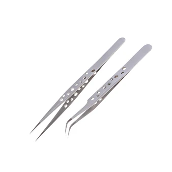 Electronics Industrial Tweezers Anti-static ESD Curved Straight Tip Precision Stainless Steel Forceps Phone Repair Hand Tools
Electronics Industrial Tweezers Anti-static ESD Curved Straight Tip Precision Stainless Steel Forceps Phone Repair Hand Tools