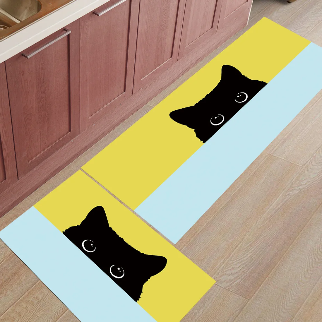 2pcs/set Cute Shy Black Cat Print Doormats Entrance Front Door Rug Bathroom Kitchen Carpet Entryway Anti-Slip Cartoon Floor Mats
2pcs/set Cute Shy Black Cat Print Doormats Entrance Front Door Rug Bathroom Kitchen Carpet Entryway Anti-Slip Cartoon Floor Mats