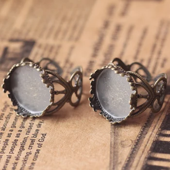 100pc Cabochon 15mm,20mm Crown Pad ring blank Cameo Tray,Antique Bronze/Gold/Silver Ring setting,Handmade Zakka jewelry Finding
100pc Cabochon 15mm,20mm Crown Pad ring blank Cameo Tray,Antique Bronze/Gold/Silver Ring setting,Handmade Zakka jewelry Finding