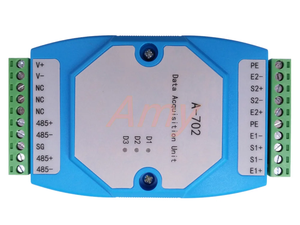 A-702 RS485 based 2 way weighing sensor acquisition module differential voltage input
A-702 RS485 based 2 way weighing sensor acquisition module differential voltage input