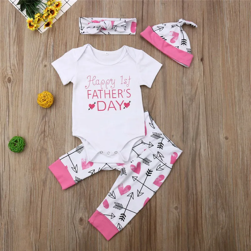 4pcs 1st Father's Day Clothes Set Newborn Clothing Baby Girl Clothes Romper Bodysuit Pants Hat Outfits Father's Day
4pcs 1st Father's Day Clothes Set Newborn Clothing Baby Girl Clothes Romper Bodysuit Pants Hat Outfits Father's Day