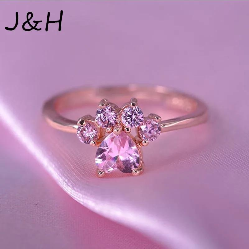 Fashion Cute Bear Paw Cat Claw Opening Adjustable Ring Romantic Animal CZ Stone Heart Wedding Rings Drop Shipping
Fashion Cute Bear Paw Cat Claw Opening Adjustable Ring Romantic Animal CZ Stone Heart Wedding Rings Drop Shipping