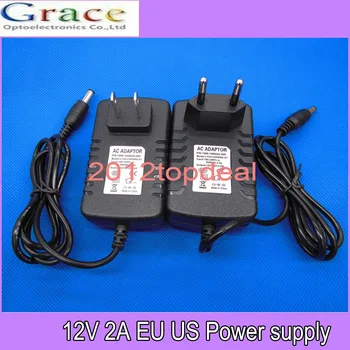 AC 100-240V To DC 12V 2A EU US Plug Adapter Power Supply For 3528 530 5050 Strip LED 
AC 100-240V To DC 12V 2A EU US Plug Adapter Power Supply For 3528 530 5050 Strip LED
