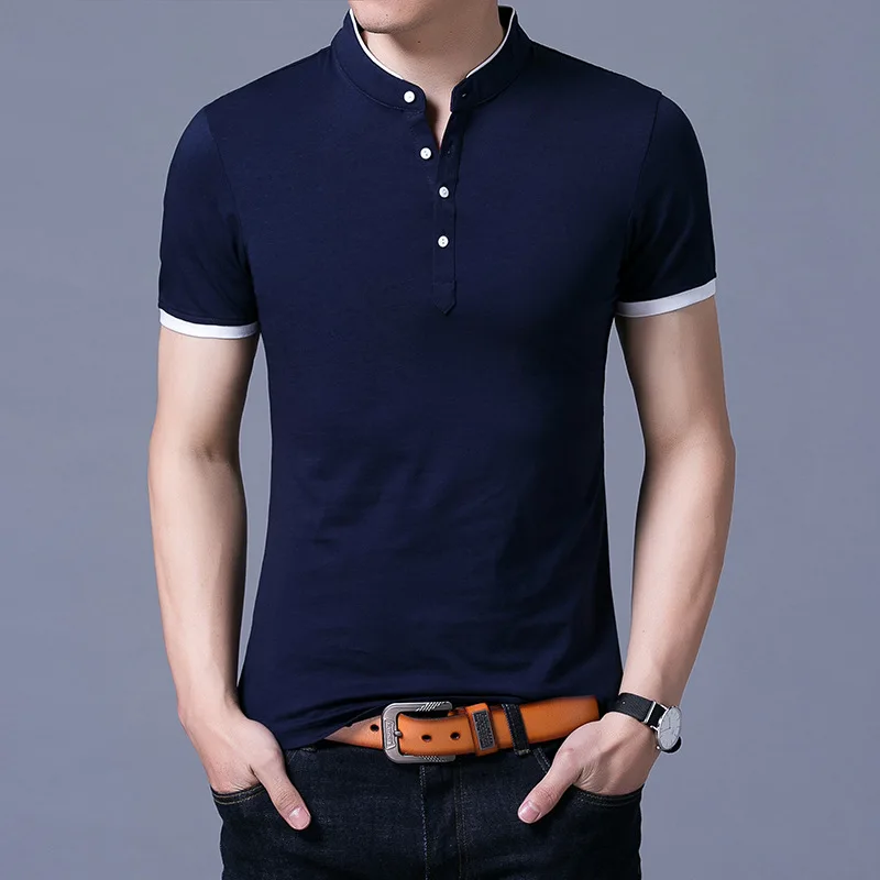

MRMT 2024 brand new men's thin section short-sleeved Polo shirt summer stitching solid color cotton collar Polos shirts