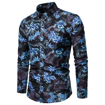 2019 New Men's Casual Fashion Personality Floral Print Square Collar Row Button Large Size Men's Long Sleeve Business Shirt
2019 New Men's Casual Fashion Personality Floral Print Square Collar Row Button Large Size Men's Long Sleeve Business Shirt