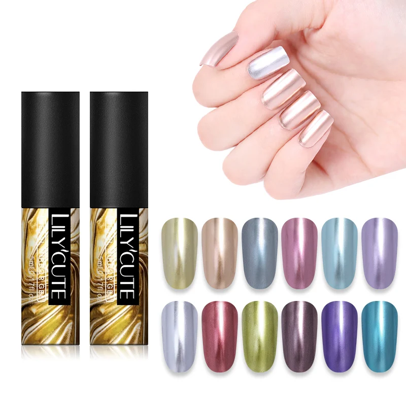 LILYCUTE Soak Off UV Gel Polish Metallic Mirror Sliver UV Gel Nail Art Manicure Varnish Long Lasting Design
LILYCUTE Soak Off UV Gel Polish Metallic Mirror Sliver UV Gel Nail Art Manicure Varnish Long Lasting Design