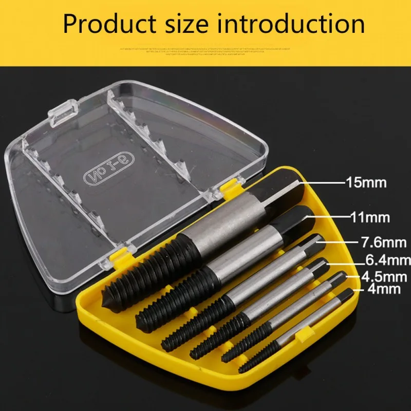 Broken Damaged Screwdriver Extractor Set Drill Alloy Steel Double Side Screw Pull Center Drilling Removal Tools Set
Broken Damaged Screwdriver Extractor Set Drill Alloy Steel Double Side Screw Pull Center Drilling Removal Tools Set