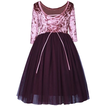 Flofallzique Long Sleeve Round Collar Back Cross Satin Ribbon Autumn and Winter Toddler Baby Princess Girls Dress 1-12Y
Flofallzique Long Sleeve Round Collar Back Cross Satin Ribbon Autumn and Winter Toddler Baby Princess Girls Dress 1-12Y