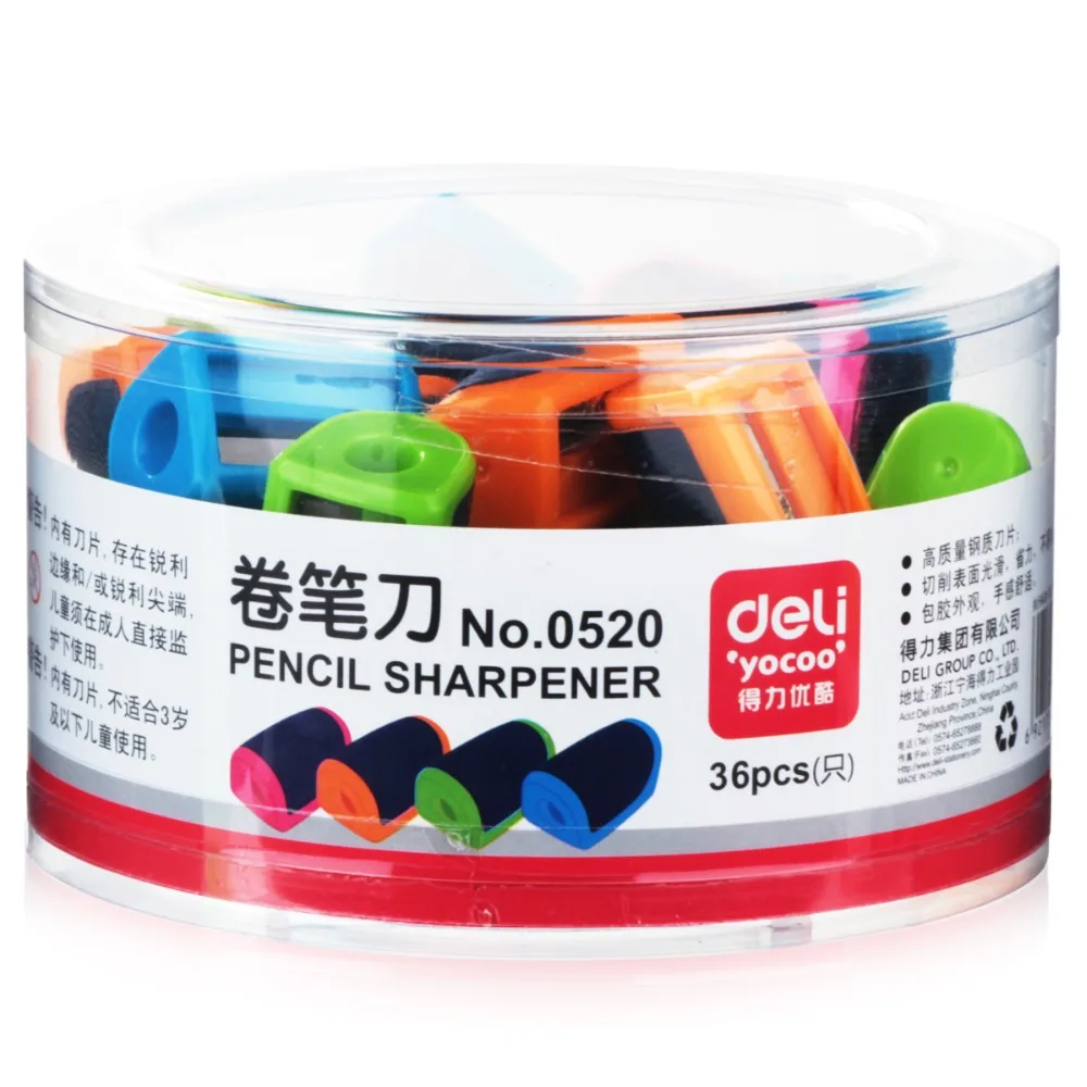 Mini Pencil Sharpener 36pcs box Office Student Stationery Deli 0520 random send out the color
Mini Pencil Sharpener 36pcs box Office Student Stationery Deli 0520 random send out the color