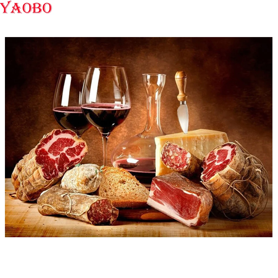 New 5d DIY Diamond Painting still life Beef wine Cross Stitch Sewing Knitting Needles Diamond Embroidery square round mosaic kit
New 5d DIY Diamond Painting still life Beef wine Cross Stitch Sewing Knitting Needles Diamond Embroidery square round mosaic kit