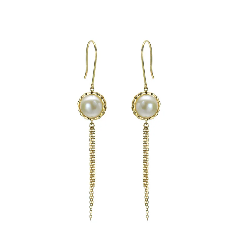 Elegant Pearl Tassel 9K Pure Real Yellow Solid Gold Dangle Earrings for Women Girl Fancy Trendy Drop Fine Anniversary Jewelry
Elegant Pearl Tassel 9K Pure Real Yellow Solid Gold Dangle Earrings for Women Girl Fancy Trendy Drop Fine Anniversary Jewelry