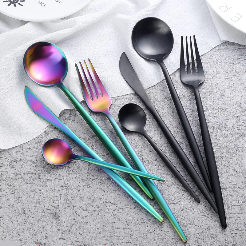 6 Sets(24pcs) 304 Stainless Steel Tableware Set Top Grade Knife Fork Spoon Scoop Flatware Cutlery For Wedding Celebration Party
6 Sets(24pcs) 304 Stainless Steel Tableware Set Top Grade Knife Fork Spoon Scoop Flatware Cutlery For Wedding Celebration Party
