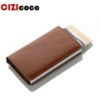 Credit Card Holder For Men Women Crazy Horse PU Leather Card Holder RFID Aluminium Business ID Card Wallet Mini Men Card Cases
Credit Card Holder For Men Women Crazy Horse PU Leather Card Holder RFID Aluminium Business ID Card Wallet Mini Men Card Cases