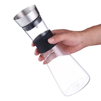 1000ml Large Capacity Glass Water Bottle with Lid Heat Resistant Portable Simple Design Juice Coffee Pot Water Glass Pitcher