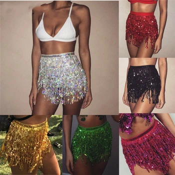 Summer Beach 8 Color Sexy Women Mini Wrap Skirt Sequin Shiny Dress Clubwear Party Dance Tassle Fringe For Belly Dancing Hipskir
Summer Beach 8 Color Sexy Women Mini Wrap Skirt Sequin Shiny Dress Clubwear Party Dance Tassle Fringe For Belly Dancing Hipskir