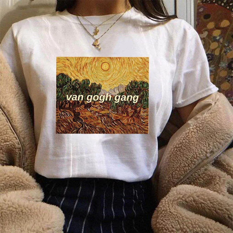 2019 New arrival Women Fashion Tumblr T-shirt Harajuku Print Short Sleeve O-neck For Women cotton Top Shirt Van Gogh Art Tees
2019 New arrival Women Fashion Tumblr T-shirt Harajuku Print Short Sleeve O-neck For Women cotton Top Shirt Van Gogh Art Tees