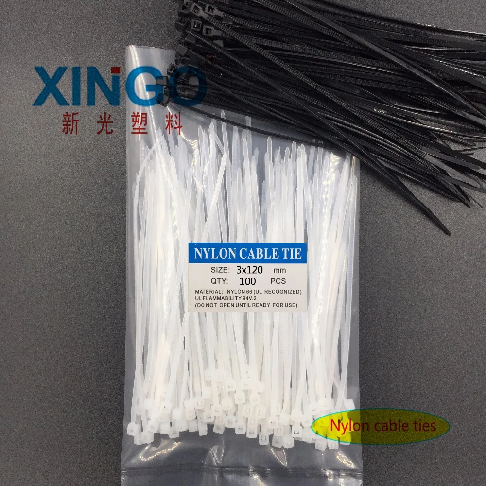 100Pcs/pack 3*120mm High Quality width 2.5mm White BLack (National Standard) Self-locking Plastic Nylon Cable Ties,Wire Zip Tie
100Pcs/pack 3*120mm High Quality width 2.5mm White BLack (National Standard) Self-locking Plastic Nylon Cable Ties,Wire Zip Tie