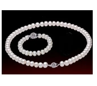 Elegant 100% real pearl necklaces bracelet set 18inch White Natural pearl AAA 9-10mm highlight pearl gifts for women Jewelry
Elegant 100% real pearl necklaces bracelet set 18inch White Natural pearl AAA 9-10mm highlight pearl gifts for women Jewelry