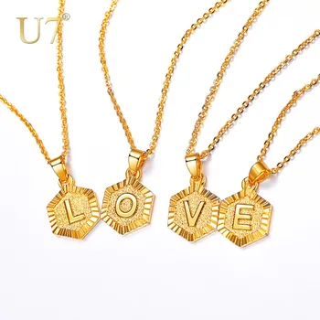 U7 Tiny Letters Necklaces for Women/Girls Gold Silver Color Initial Pendant Hexagon Link Chain 26 Letters A-Z Jewelry P1229
U7 Tiny Letters Necklaces for Women/Girls Gold Silver Color Initial Pendant Hexagon Link Chain 26 Letters A-Z Jewelry P1229