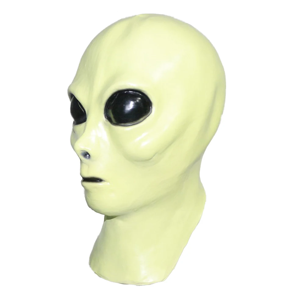 Alien Glow in dark Mask Full Over the Head Handmade Natural Latex Mask for Halloween 
Alien Glow in dark Mask Full Over the Head Handmade Natural Latex Mask for Halloween