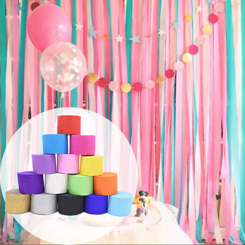 25M 4.5CM Wrinkled Crepe Paper Streamers Colorful DIY Craft Origami Paper for Kids Birthday Party Backdrop Decoration Curtains
25M 4.5CM Wrinkled Crepe Paper Streamers Colorful DIY Craft Origami Paper for Kids Birthday Party Backdrop Decoration Curtains
