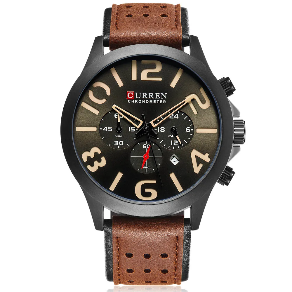 Curren Mens Watches Top Brand Luxury Men Military Sport Wristwatches Chronograph Leather Quartz Men Watch relogio masculino 2016
Curren Mens Watches Top Brand Luxury Men Military Sport Wristwatches Chronograph Leather Quartz Men Watch relogio masculino 2016