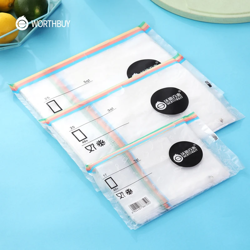 WORTHBUY 40 Pcs/Set Reusable Freezer Bag Food Grade Plastic Food Container Bag Keep Fresh Meat Fruits Food Packaging Ziplock
WORTHBUY 40 Pcs/Set Reusable Freezer Bag Food Grade Plastic Food Container Bag Keep Fresh Meat Fruits Food Packaging Ziplock