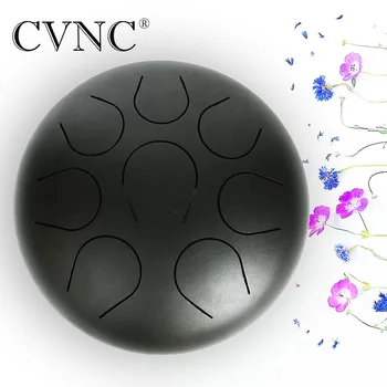 CVNC Steel Tongue Drum Handpan drum Chakra drum, Great Christmas Gift Black 8inch 
CVNC Steel Tongue Drum Handpan drum Chakra drum, Great Christmas Gift Black 8inch