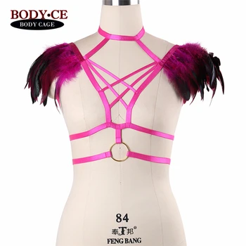 Feather epaulettes Rose Red Adjust straps Bondage shoulder Body Harness burningMan halloween burlesque festival epaulette Goth
Feather epaulettes Rose Red Adjust straps Bondage shoulder Body Harness burningMan halloween burlesque festival epaulette Goth