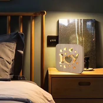 Warm Light Wooden Night Light Children's Bedroom Decoration USB LED Energy-saving Home Bedside Table Lamp Christmas Gifts
Warm Light Wooden Night Light Children's Bedroom Decoration USB LED Energy-saving Home Bedside Table Lamp Christmas Gifts