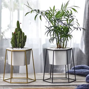Flower Pots Nordic Minimalist Geometry Iron Ceramic Succulent Pot Vanilla Green Plant Desktop Flower Pot for Home Garden Decor
Flower Pots Nordic Minimalist Geometry Iron Ceramic Succulent Pot Vanilla Green Plant Desktop Flower Pot for Home Garden Decor