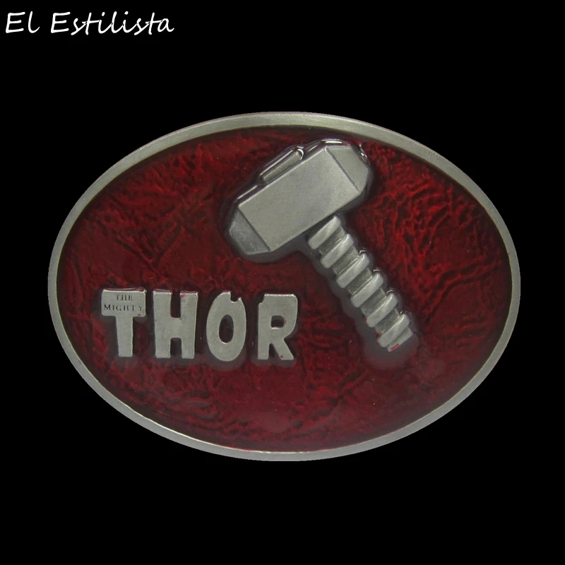 Mens Superhero Avengers Odinson Thor's Hammer Belt Buckle Cowboy Powerful Metal Red Hammer Buckles Mens Accessories Film Cosplay
Mens Superhero Avengers Odinson Thor's Hammer Belt Buckle Cowboy Powerful Metal Red Hammer Buckles Mens Accessories Film Cosplay